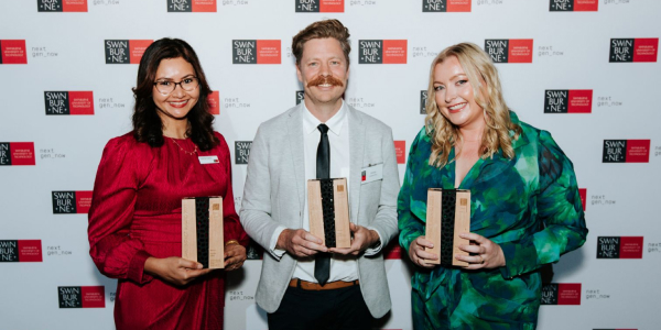 Alumni Winners and Finalist from left to right Adalina Coelho, Jesse Leeworthy and Jaclyn Benstead