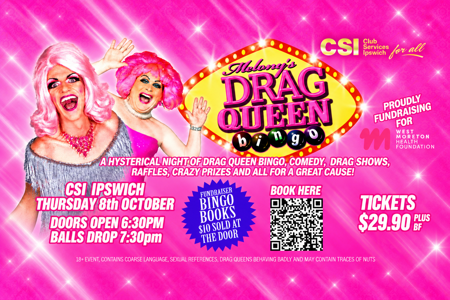 CSI Drag Queen Bingo Fundraiser