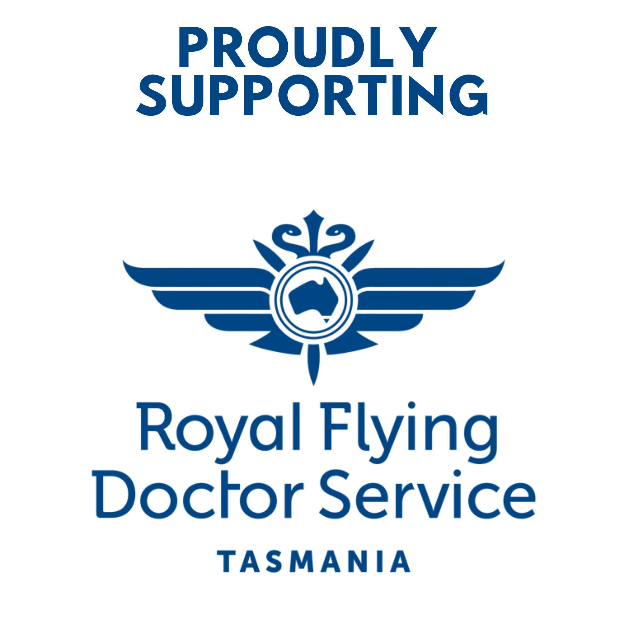 Proudly Supporting logo - blue