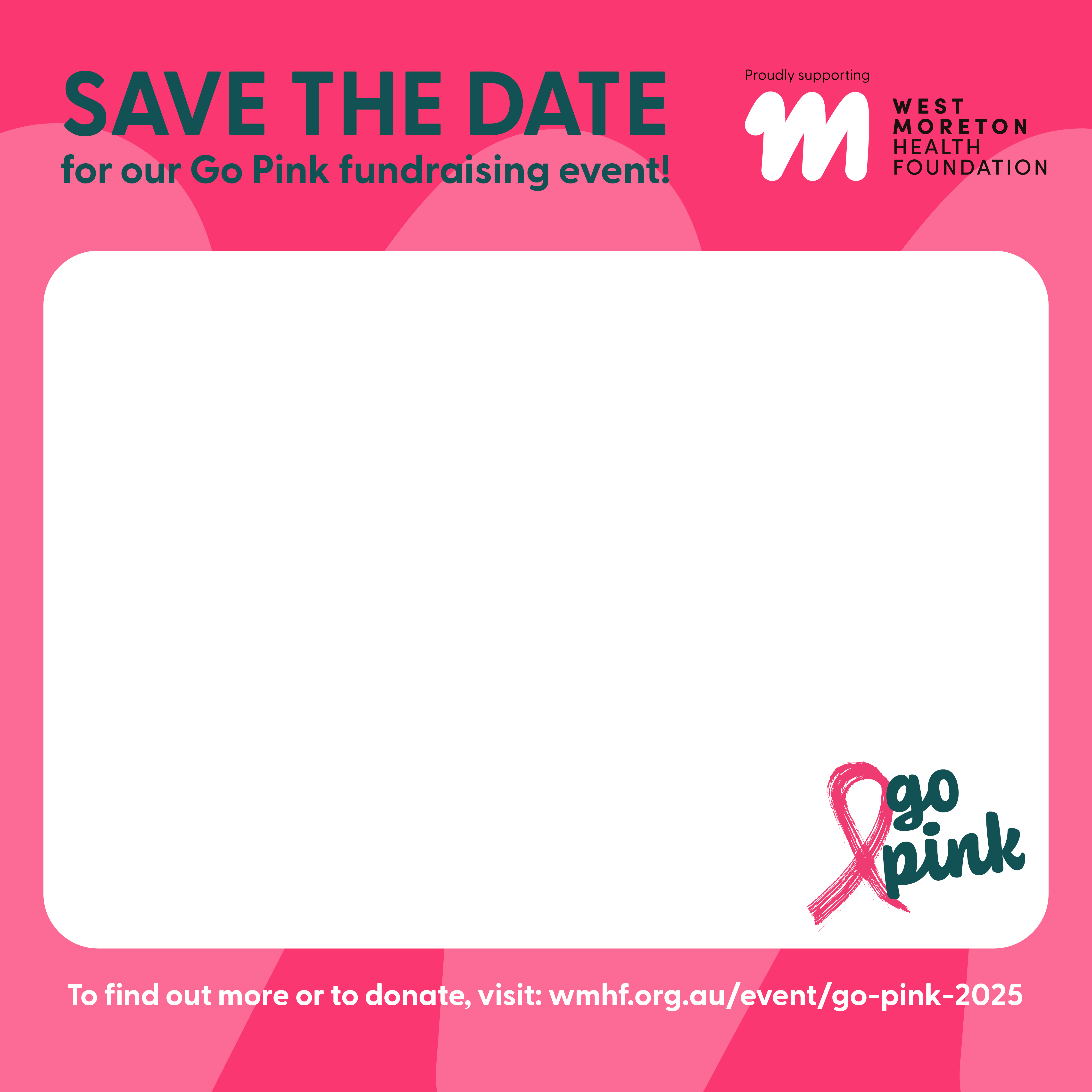 Save The Date Social Tile Pink